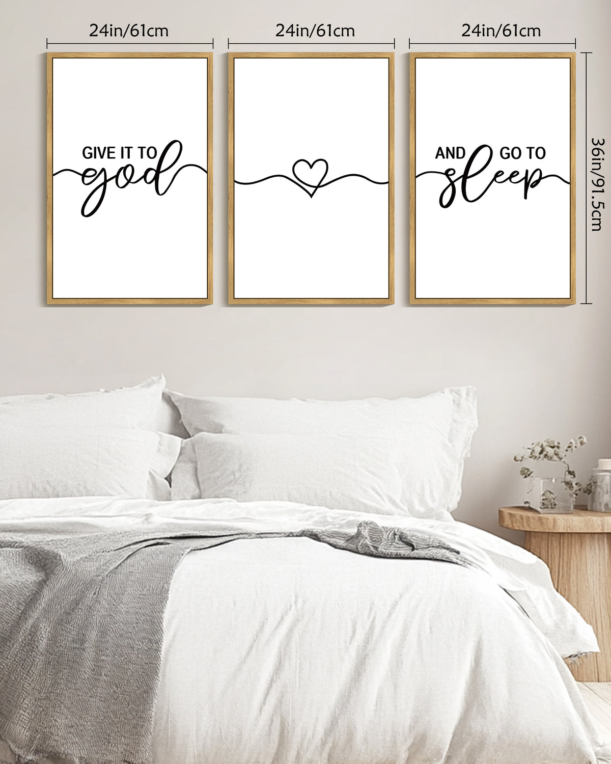 SHENIFY Large 24x36in3pcs Brown Framed Sweet Dreams Sign Wall Decor Above Bed Rustic Farmhouse Wall Art Plaque for Master Room Guest Room Bedroom