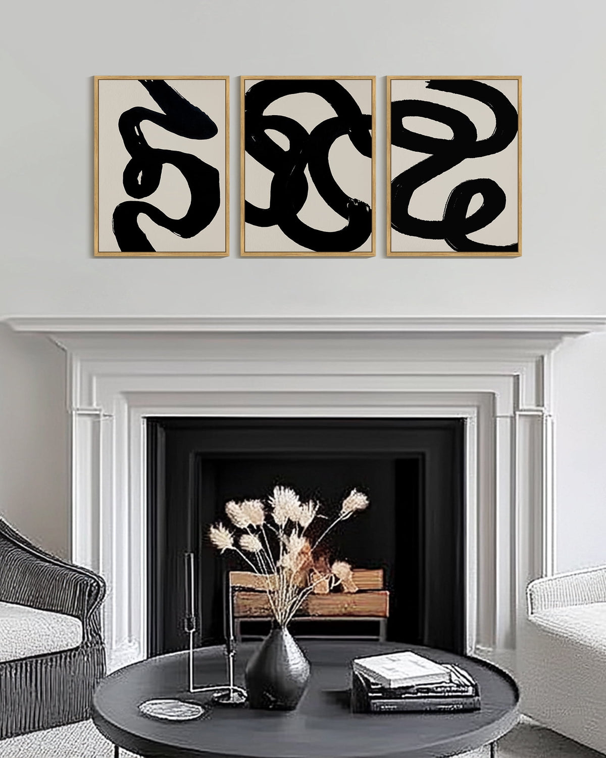 SHENIFY Neutral Minimalist Art Prints - Geometric Boho Wall Decor for Living Room, Bedroom, Bathroom (Set of 3, 16x24in)