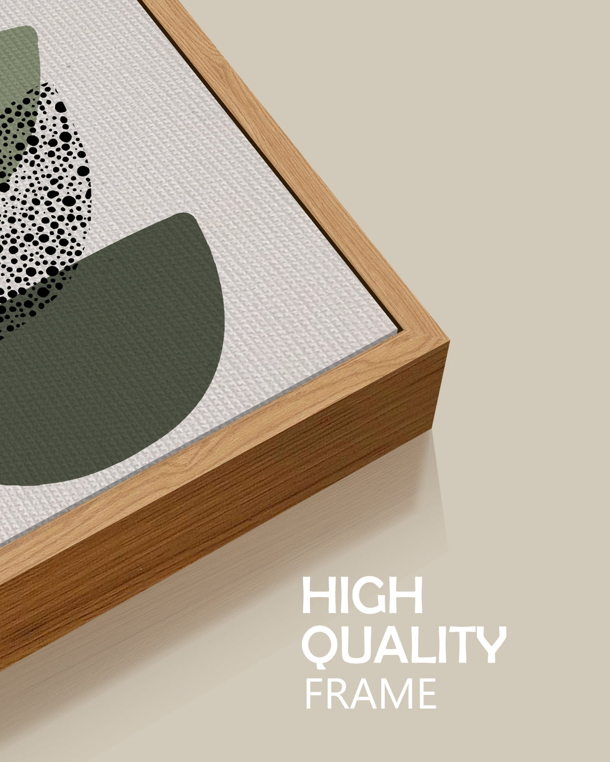SHENIFY Green Boho Wall Art Prints Framed Wood Sage Wall Decor Mid Century Modern Abstract Geometric Artwork Natural Canvas Prints for Living Room Bedroom - 12x16in3pcs Neutral Framed