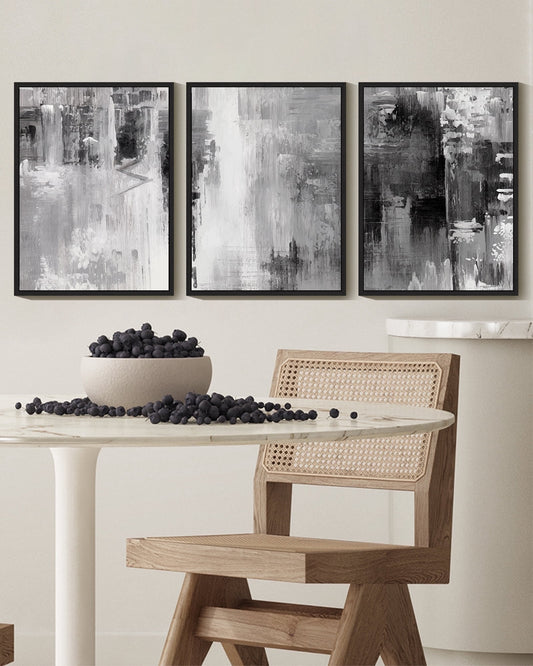 SHENIFY Black Abstract Wall Tie-dyed Abstract Illustrations Modern Minimalist Painting Decorative Artwork for Living Room Bedroom 11x14in3pcs Black Framed