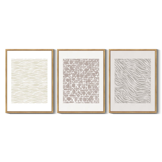 SHENIFY Boho Abstract Wall Art Mid-Century Tan Geometric Landscape Abstract Shapes Cozy Neutral Modern Minimalist Painting Decorative Artwork 11x14in3pcs Natural Framed