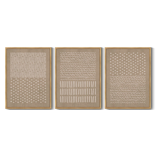 SHENIFY Boho Geometric Wall Art Mid-Century Bohemain Abstract Shape Illustration Neutral Modern Minimalist Painting Decorative Artwork 11x14in3pcs Natural Framed
