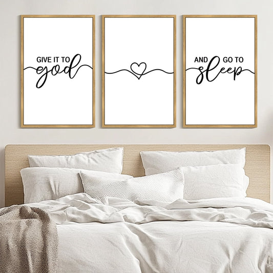 SHENIFY Large 24x36in3pcs Brown Framed Sweet Dreams Sign Wall Decor Above Bed Rustic Farmhouse Wall Art Plaque for Master Room Guest Room Bedroom